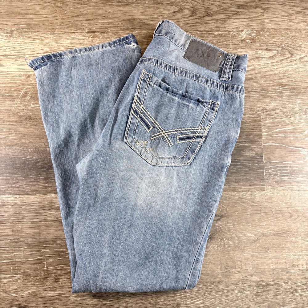 T.‎ K. Axel Men's Wolcott Vintage Boot Destressed Jeans 34 x32